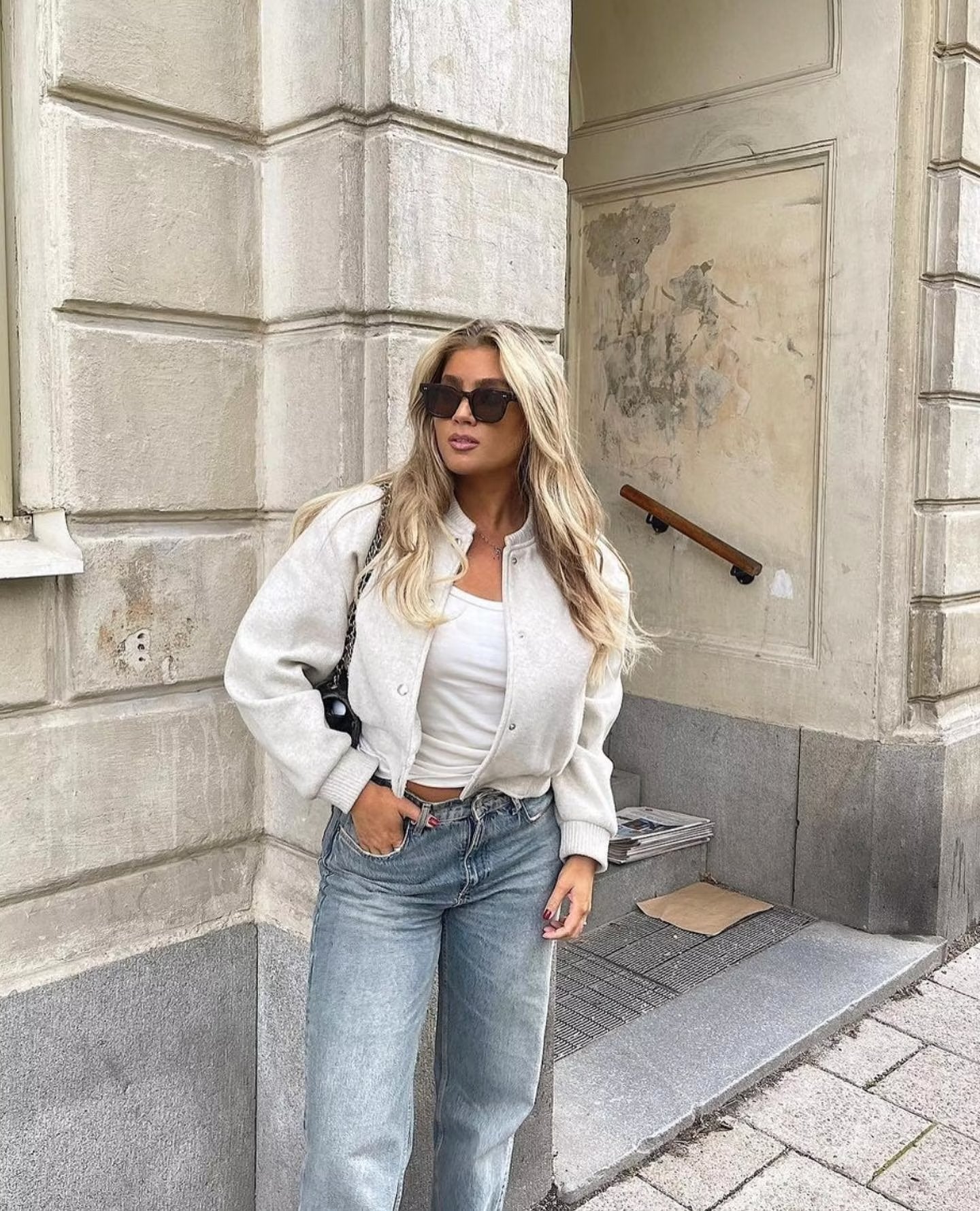 Yün Dokulu Bomber Ceket