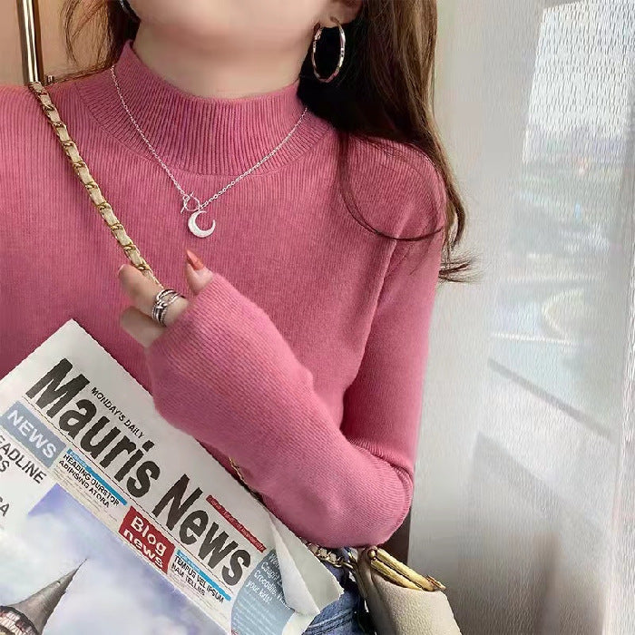 Yarım Balıkçı Yaka Kadın Kazak