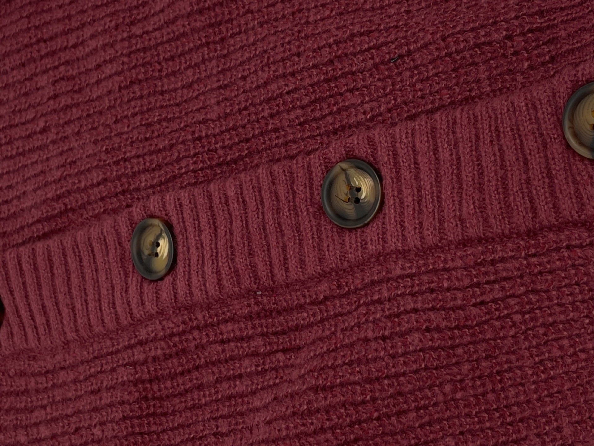 V Yaka Düğmeli Oversize Triko Hırka