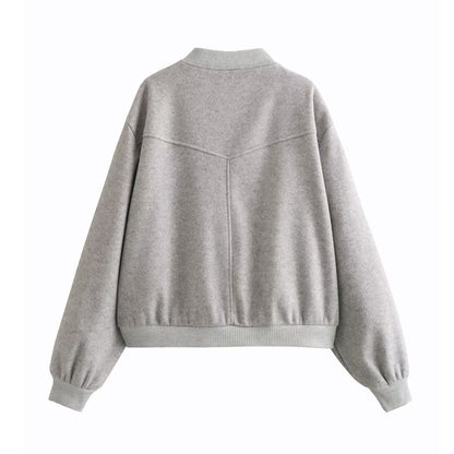 Yün Dokulu Bomber Ceket