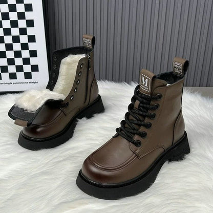 Kışlık Peluş Astar Kalın Taban Bot